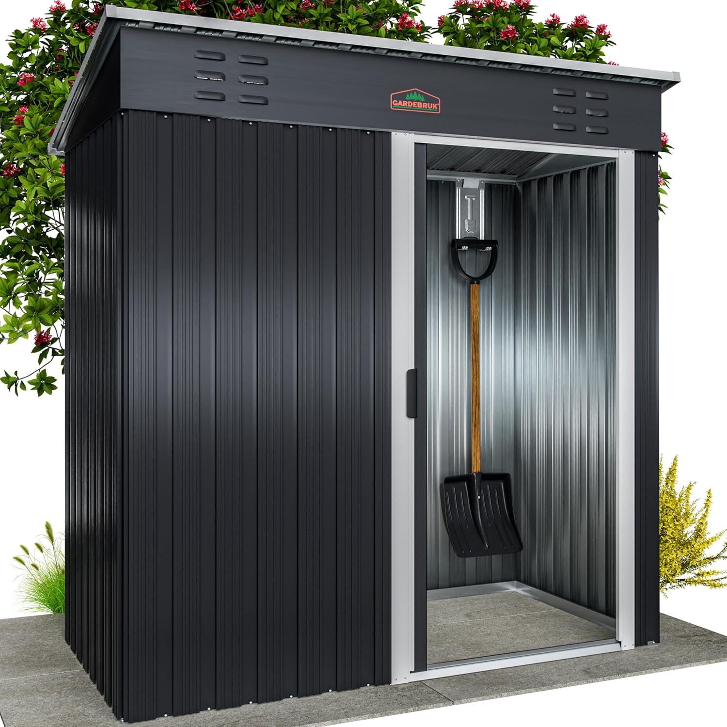 Gardebruk Cobertizo de jardín 3,4 m³ Antracita 196x122x180cm
